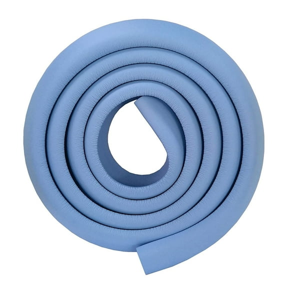 L Shape Extra Thick Furniture Table Edge Protectors Foam Baby Safety Bumper Guard 6.56Ft (Blue)