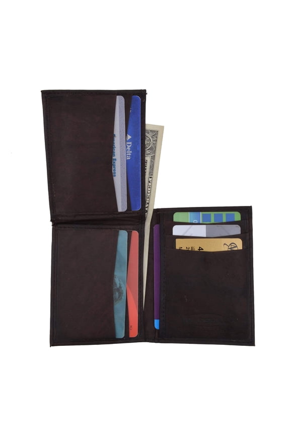 L-Shape Flap Up Lambskin Leather Wallet with ID and Credit Card 139