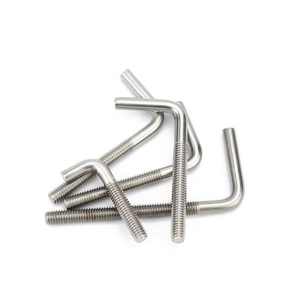 L Shape Foundation Bolts 304 Stainless Steel Right Angle Anchor Bolt Long Square Bend Screw,M4 M5 M6 M8 M10 M12 L Shaped Screws