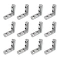 thumbnail image 1 of L-Shape Interior Joint Bracket, 12Pack Inside Corner Connectors for 3030 Series Slot 8mm (Silver), 1 of 6
