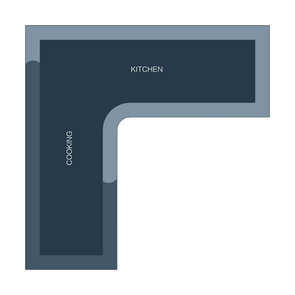 L Shape Kitchen Rug Non Slip Absorbent Corner Mat for Floor Anti Fatigue Memory Foam Waterproof Easy Wash Living Room Carpet Home Decor