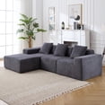 thumbnail image 1 of L-Shape Modular Sectional Sofa Couch, Comfy Upholstered Cloud Couch with Deep Seat, Modern Minimalist Couch Right Facing Chaise for Living Room, 1 of 9