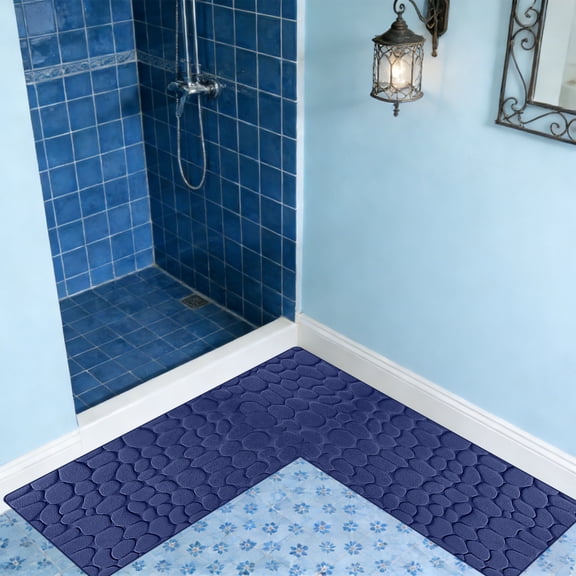 L Shape Rug Kitchen Mats for Floor Washable Rugs Non Slip Kitchen Rug, Absorbent Corner L Shaped Rug Runner Non Slip Kitchen Mat for Shower, Bathroom, Indoor Door