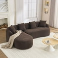 thumbnail image 1 of Modern Brown Modular L-Shape Sectional Sofa with 30D High-Density Sponge, 900 lbs Capacity, 1 of 21