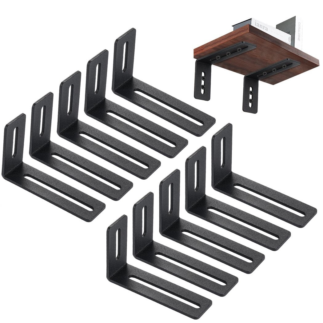 L Shape Shelf Bracket, 10PCS Lshaped 90°Right Angle Brackets for DIY