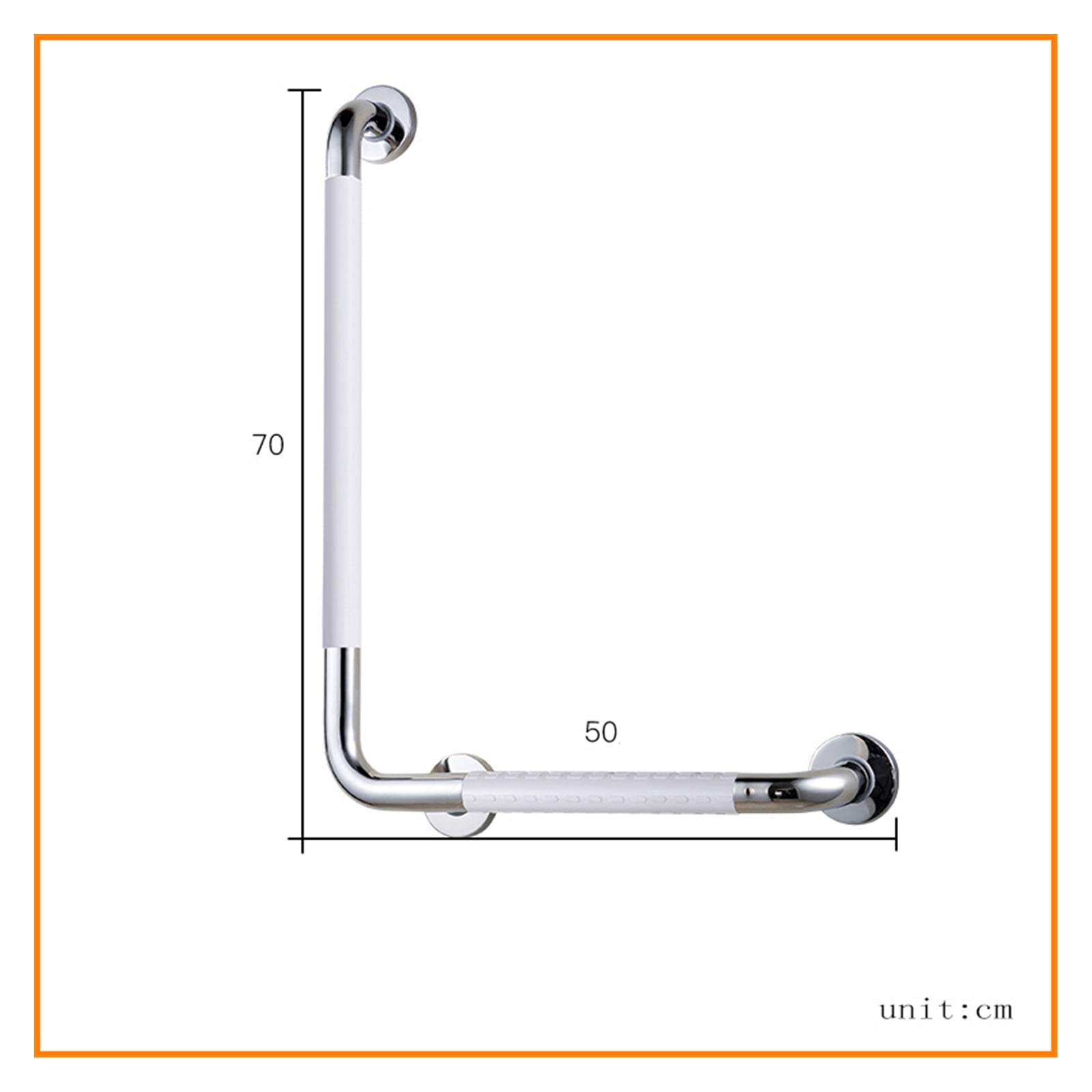 L Shape Shower Grab Bar, L-shaped Vertical Angle Bathroon Safety Bar ...