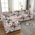 thumbnail image 1 of L Shape Sofa Cover Floral Print Elastic Combination Couch Covers Stretch Slipcovers Furniture Protector For Living Room, 1 of 6