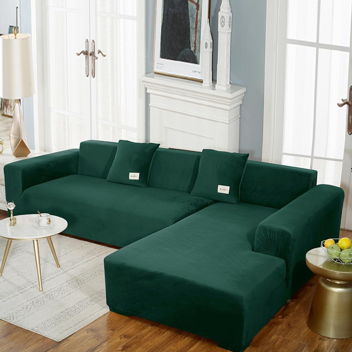 L Shape Sofa Cover, High Stretch Polyester Sofa Cover L Shape Sofa ...