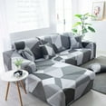 thumbnail image 1 of L Shape Sofa Covers Spandex for Living Room Gray Slipcover Stretch Sofa Chair Cover Corner Sofa Couch Cover Elastic Funda Sofa, 1 of 5