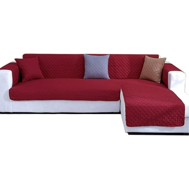 L Shape Sofa Slipcover Reversible Sectional Couch Cover Chaise Lounge Cover Furniture Protector