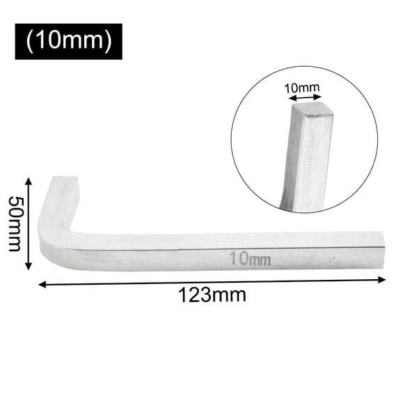 L Shape Square Head Wrench Square Key 4 Point Wrench Screwdriver Set 3-10mm
