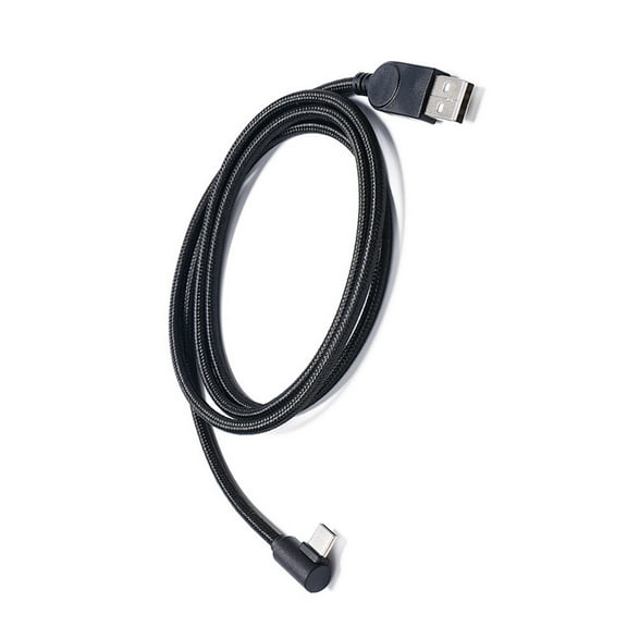 L Shape USB C Charging Cable Nylon Braided 3A Quick Charging 480Mbps Transfer for Mobile Tablets Camera Portable Devices