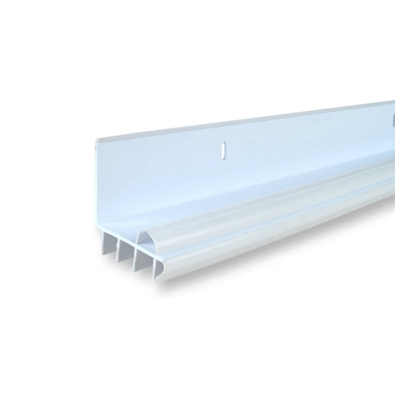 L-Shape Vinyl Door Bottom - White | Polar Bear Weather Stripping- 2578SPB