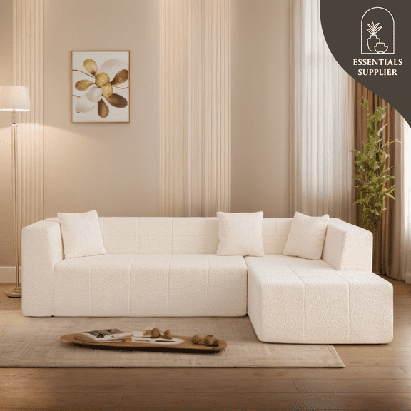 L-Shaped 105.5" Modular Sectional Sofa with Chaise