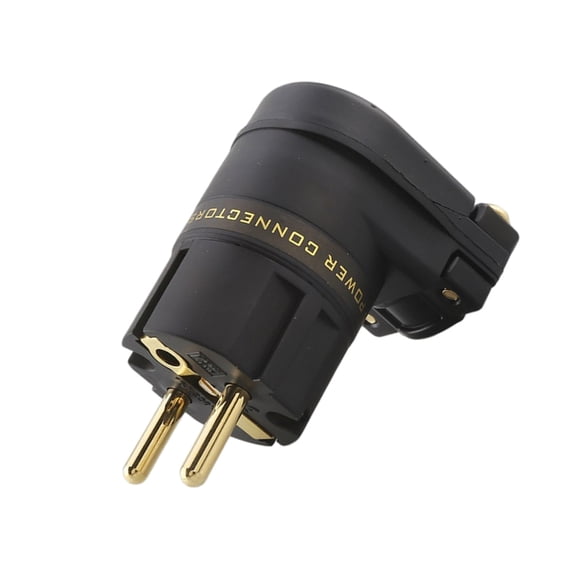 L Shaped 220V Standard Gold Plated Power Plug for Highly Auditory Equipment Ensuring Stable Transmission