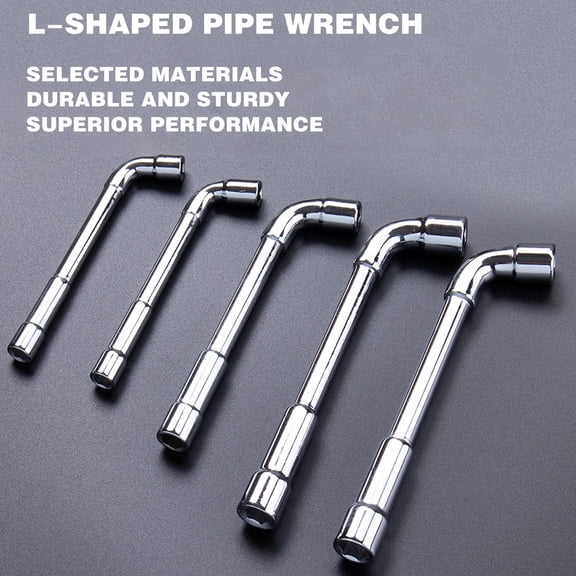 L Shaped Angled Hex Socket Wrench Set | 6-Point Double-Head Elbow Wrench for Mechanics | 6mm Size | Chrome Plated Vanadium Steel | 1-Piece Tool Kit