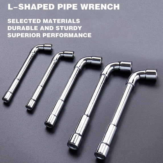 L Shaped Angled Hex Socket Wrench Set | 6-Point Double-Head Elbow Wrench for Mechanics | 9mm Size | Chrome Plated Vanadium Steel | 1-Piece Tool Kit