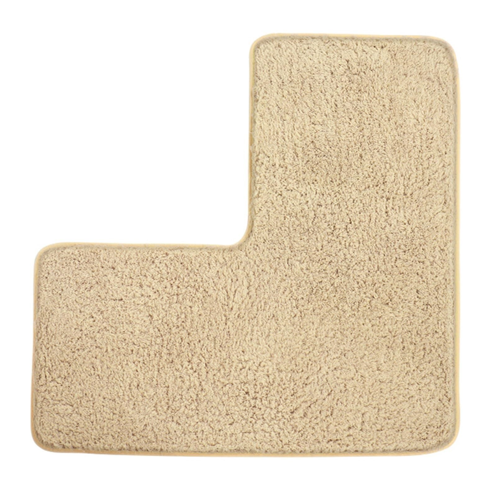 L-Shaped Bath Mat, Corner Bath Mat, Washable Carpet,Water Absorbent Soft Bath Rug, Non-Slip Floor Mats for Bathroom Bedroom Kitchen Living Room