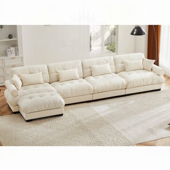 Modern Velvet L Shaped Sectional Sofa for Living Room, 220×80×75cm with Convertible Design and Extra Comfort Features