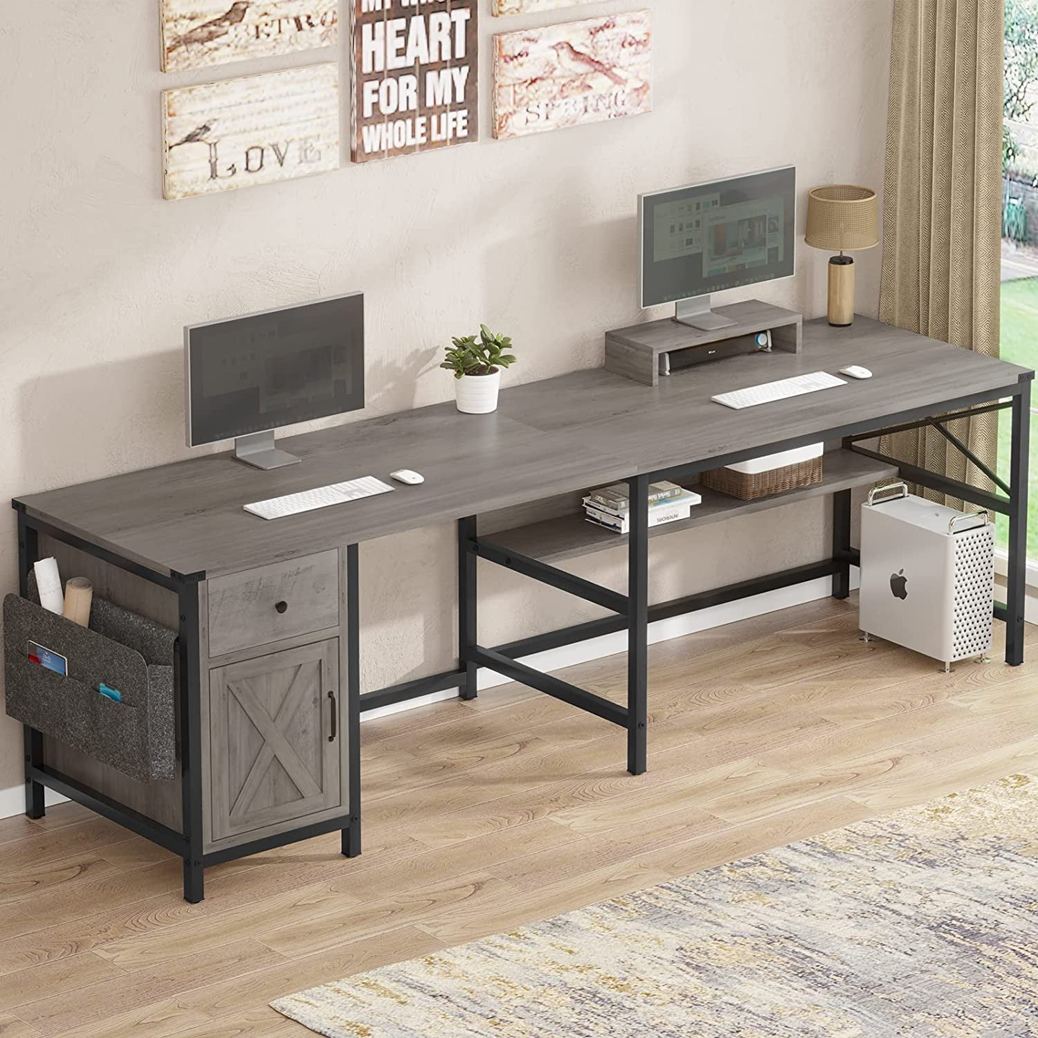 Desk with long drawer deals