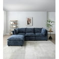 thumbnail image 1 of L-Shaped Convertible Modular Sectional Sofa, Modern Deep Seat Reversible Chaises Down Feather Cloud Couch Sleeper Upholstered Sofá with Movable Ottomans for Home, Apartment Living Room, 1 of 7