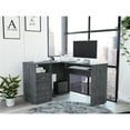 thumbnail image 1 of L-Shaped Craft Desk | Against Wall Use, Retractable Tray Design | Particle Board Main Body | Overcomes Craft Storage Problem, 1 of 3
