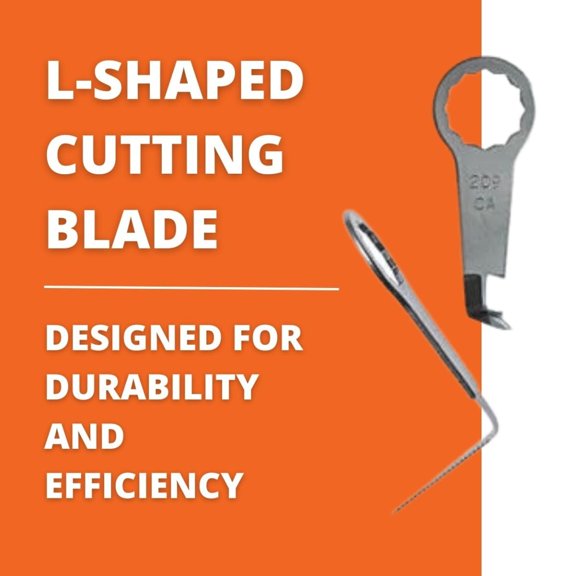 L-Shaped Cutting Blade for Precision Work - Serrated Design for Smooth, Clean Cuts on Cordless MultiMaster Tools, 1-1/2" Blade Length, 2-Pack - 63903209014$$Tools & Hardware Other