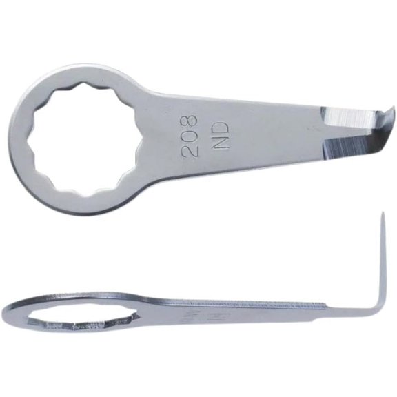L-Shaped Cutting Blade for Precision Work - Serrated Design for Smooth, Clean Cuts on Cordless MultiMaster Tools, 3/4" Blade Length, 2-Pack - 63903208010