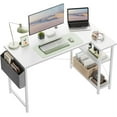 L Shaped Desk, 40" Computer Desk with Reversible Storage Shelves Home