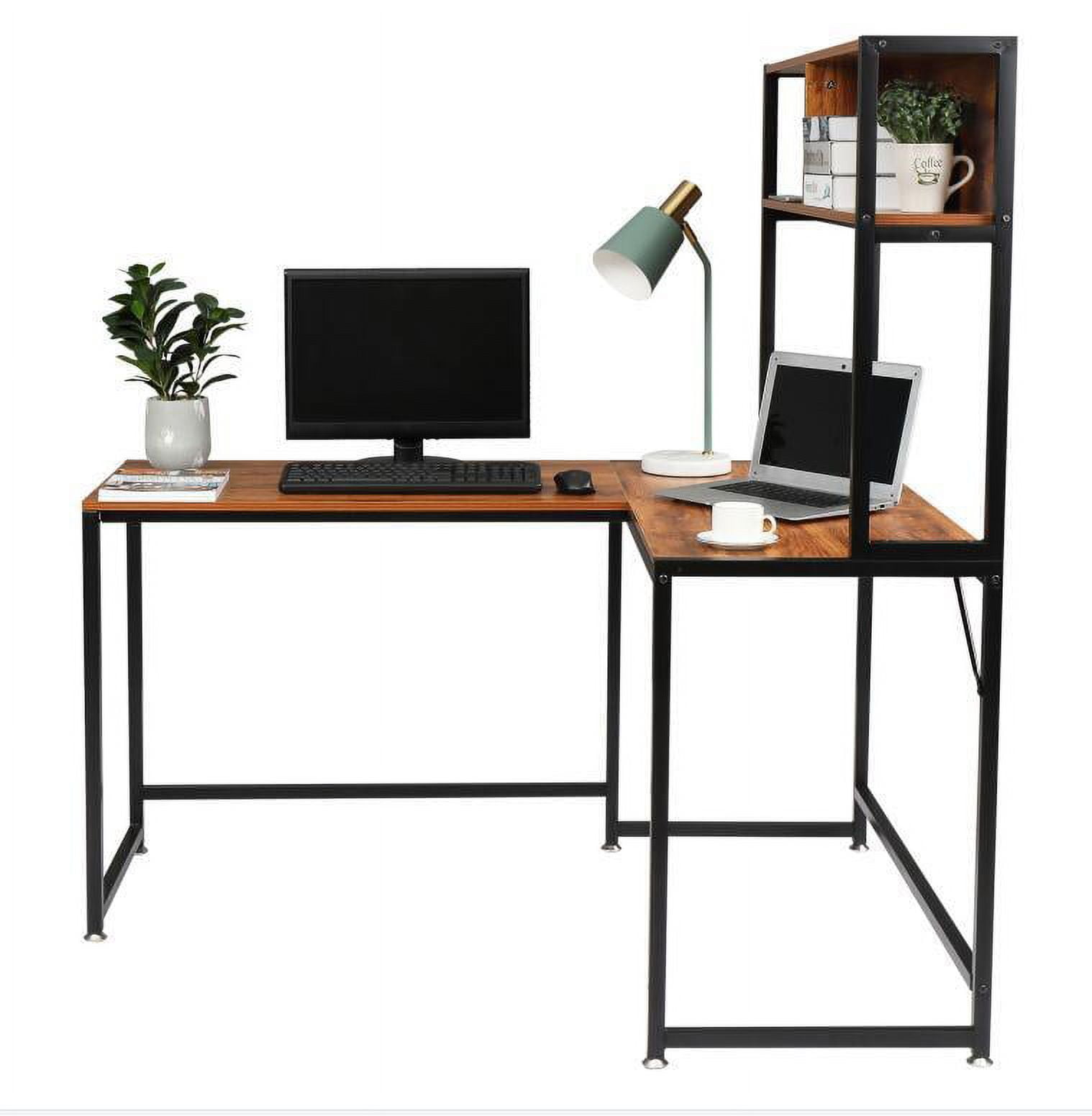 LShaped Desk Large Computer Desk Study Workstation W/ Storage