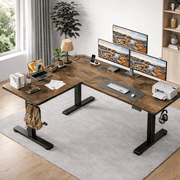 L-shaped Standing Desk – Adjustable Height Electric Desk With Memory Controller