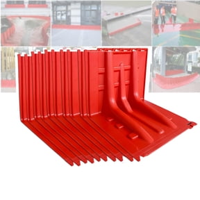 L-Shaped Flood Protection Barrier, Reusable ABS Water Control Baffle for Garage, Driveway & Commercial Use, Quick 5-Minute Install, 10-Pack