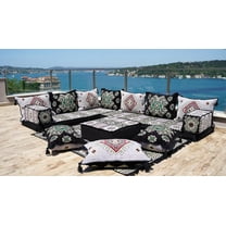 L Shaped Gray Sleeper Couch, Arabic Majlis, Sofa Bed, Meditation Cushion, Floor Couches, Turkish Sofa Seating Set, Floor Cushions for Adults