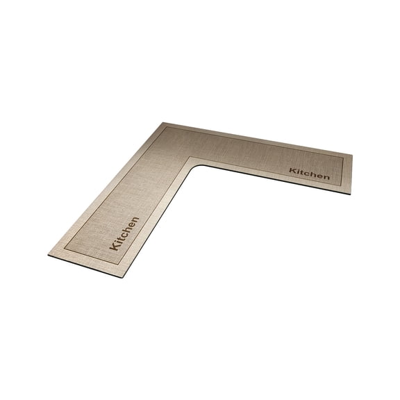 L Shaped Kitchen Mat Non Slip Oil Proof Diatomaceous Earth Runner Rug Fast Drying Cushion Floor Pad For Sink Stove 59x59 Inch