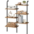 LShaped Ladder Shelf, 6Tier Corner Bookshelf, Corner Wall Mount