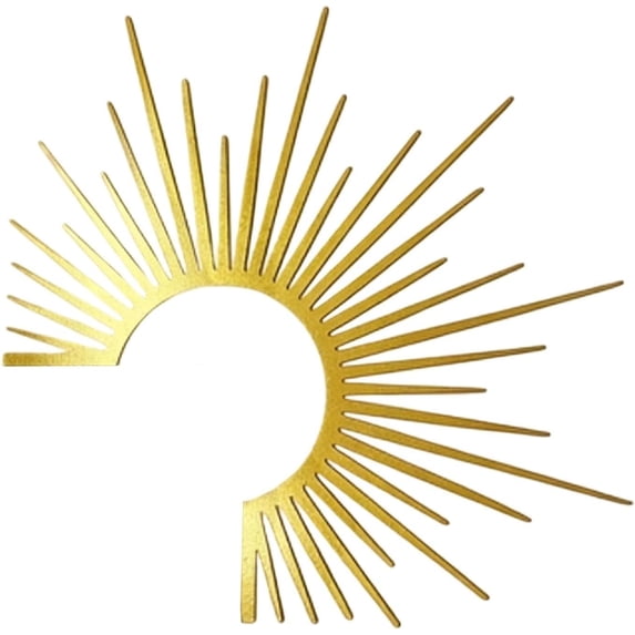 L Shaped Metal Door Corner Wall Art, Double Sided Printed Decorative Sculpture, Boho Style Door Topper Accent for Living Room, Bedroom, Fireplace, Cabinet and Farmhouse Home Decoration (Yellow)