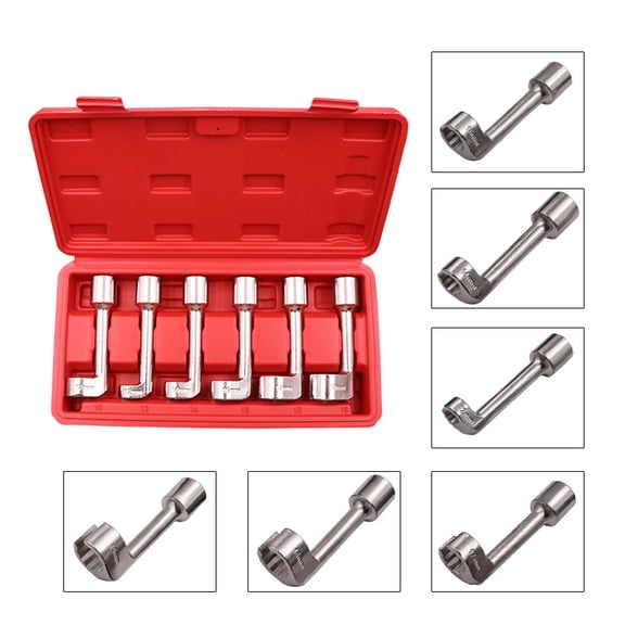 L-Shaped Metric Hex Socket Wrench, Double-Ended Angled Open Head for Automotive and Machinery Repair
