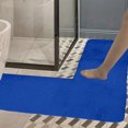 thumbnail image 1 of L Shaped Non Slip Bathroom Rug - 47x47 Inch Memory Foam Microfiber, Absorbent Machine Washable (Blue), 1 of 6