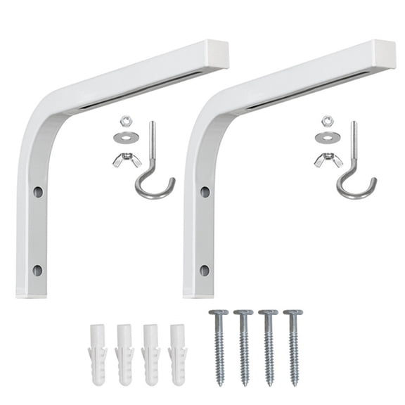 L Shaped Projector Screen Ceiling Brackets, Ceiling and Wall Mountable with Completely Installation Set