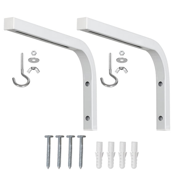 L Shaped Projector Screen Ceiling Brackets, Ceiling and Wall Mountable with Completely Installation Set