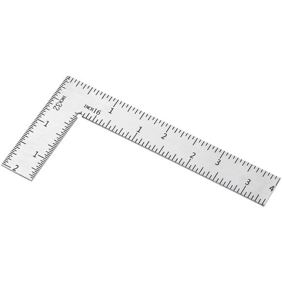 L Shaped Ruler 2x4 Inch Small Framing Square Rulers Mini Right Angle Rulers L Square Ruler Metal 90 Degree Stainless Steel for Carpenter Engineer