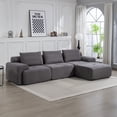 thumbnail image 1 of L-Shaped Sectional Couches for Living Room with Memory Foam & Steel Frame - No Assembly Convertible Sofa Bed, Corduroy Fabric Compression Sofa, Modular Couch for Apartments,Bedrooms,Home Theate, 1 of 9