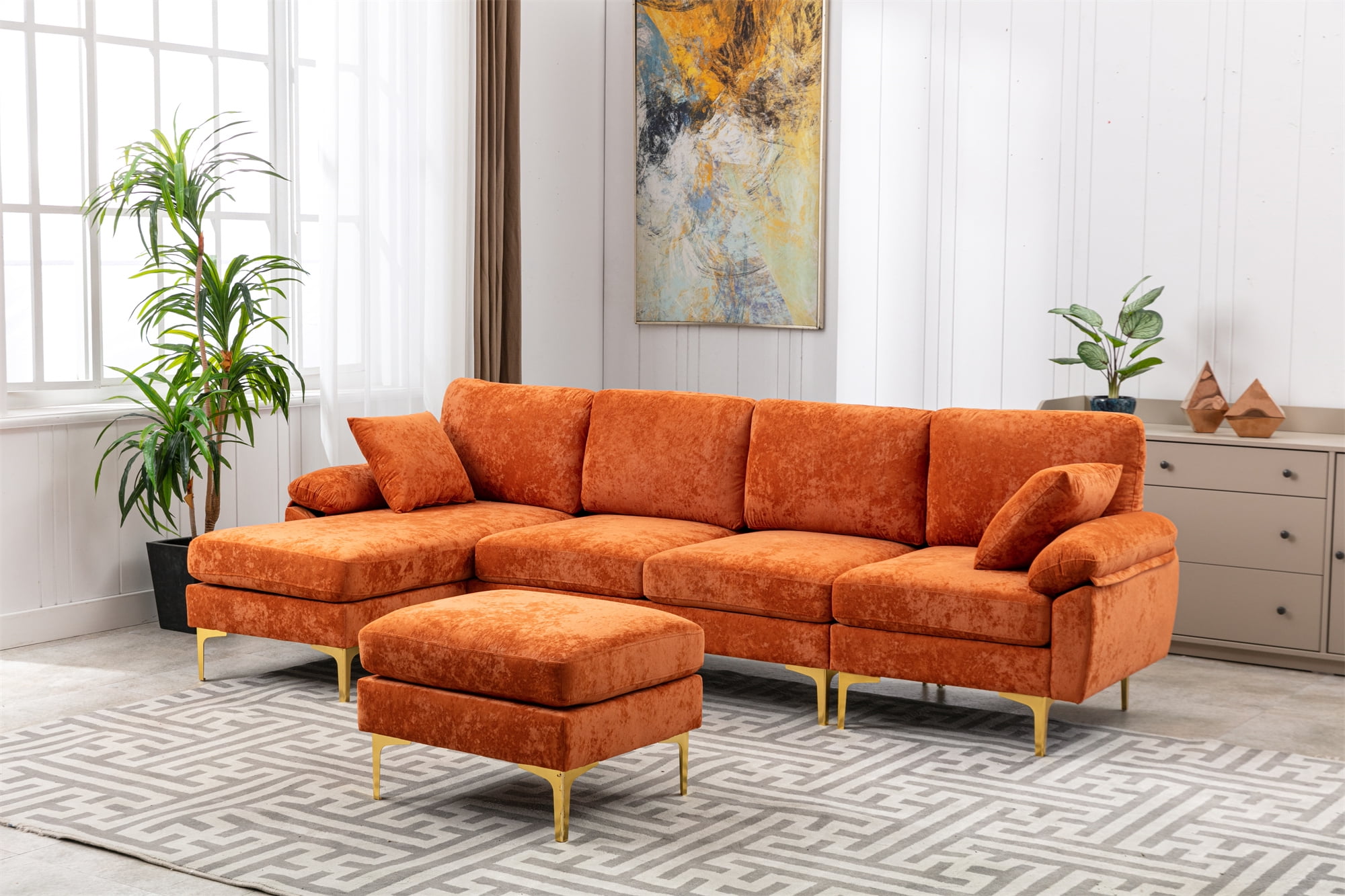 L Shaped Sectional Sofa Couch With