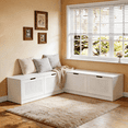 thumbnail image 1 of L-Shaped Shoe Bench, Corner Breakfast Nook Bench With Storage Space, Wooden Nook Chest For Living Room, Bedroom, 1 of 11