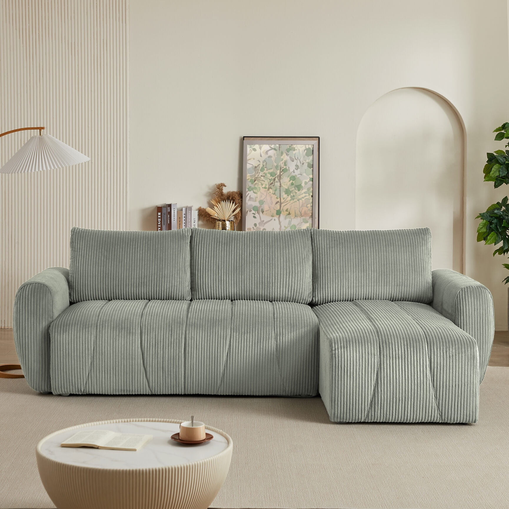 Photo inspiration: Picture Idea: L Shaped Sleeper Sectional Sofa With Pullout Bed And Storage