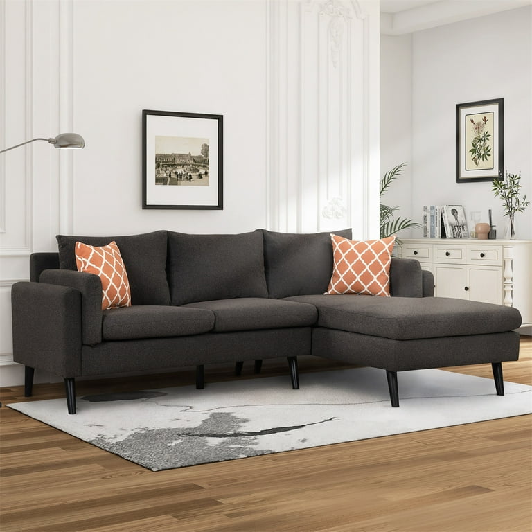 Urban 3 Piece L-Shaped Sectional, Sofa With Chaise