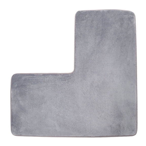 L Shaped Soft Polyester Fiber Carpet Durable Floor Mat for Living Room Bedroom and Bathroom Home Rug
