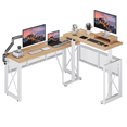thumbnail image 1 of Brafabhome Adult L Shaped Electric Standing Desks with Power Outlets, Height Adjustable Desk, Ergonomic Stand up Desk for Home Office | White, 1 of 8
