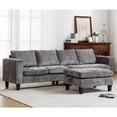 thumbnail image 1 of L Shaped Storage , Chenille, Gray, 5 Seating Convertible Sectional Couch With Storage, Gray Capacity, 1 of 6