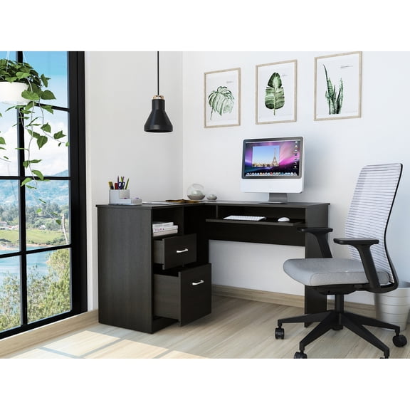 L-Shaped Top Surface | Great for Multi-Taskers | Allows for Spacious Work and Organization